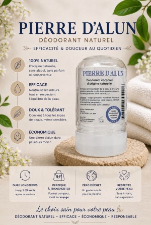 Déodorant naturel à la Pierre d'Alun